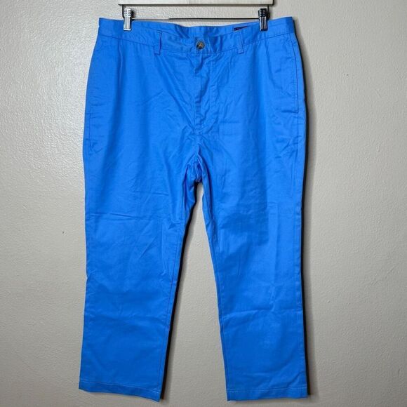 Vineyard Vines Pants Men's 36x32 Light Blue Club Pant Chino Flat Front - Picture 1 of 11